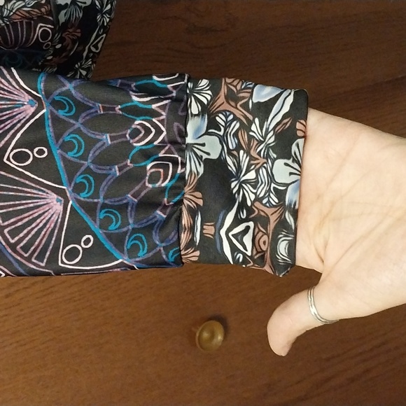 LILY BY FIRMIANA BRAND MANDALA PATTERN ZIPUP HOODIE size 1X - Picture 5 of 13